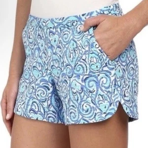Lilly Pulitzer Damen blau Fischdruck Shorts Größe 2 gebraucht, in einwandfreiem Zustand - Bild 1 von 7