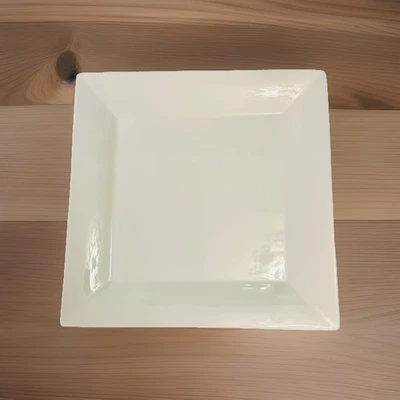 Crate & Barrel Platter Square 14 Inch Plate White Excellent Condition - Image 1 of 2