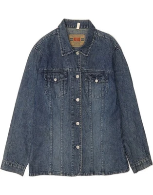 Chaqueta vaquera RAINBOW para mujer Reino Unido 14 grande azul algodón DK36 Foto 1 de 3