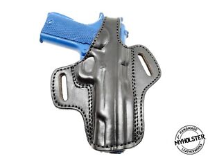 OWB Thumb Break Leather Belt Holster Fits Springfield Armory 1911 5" 