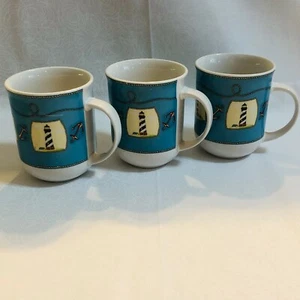 Juego de 3 Ajustes Informales Tazas Shoreline de Oneida Faros Náuticos 8 onzas - Imagen 1 de 9