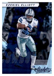 Absolute Blue Foil Ezekiel Elliott 2017 inserto refractor paralelo vaqueros #15 - Imagen 1 de 2
