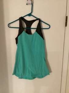 Wome "Lululemon" blue-green/navy color bra attached tank top.No Size P2p14" P.O. - Picture 1 of 2