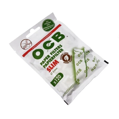 OCB Paper Filter Slim 6mm, environmentally friendly paper filters in paper bags - Image 1 of 2