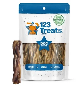 Braided Bully Sticks 4-6 inches chews for dogs | all Natural (8 ounce bag) - Picture 1 of 8
