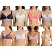 Sweden "Trofe" Satin Non-Padded Seamless Stretchy Cups Wire Extra Support Bras 