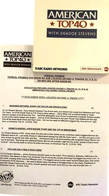 8/1/93 MINT SHADOE STEVENS AMERICAN TOP 40: PROCLAIMERS, UB40, SWV, SILK, SNOW - Image 1 of 4