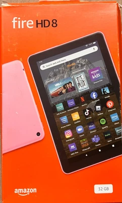 Amazon Fire HD 8 12th Gen. 32GB , Wi-Fi, 8" - Rose (with Lockscreen Ads) - Image 1 of 2