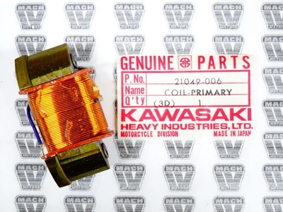 Bobina primaria Kawasaki NOS NUEVA 21049-006 G3 G4 G5 KV MC1 G3SS G3TR G4TR KV100 Foto 1 de 4