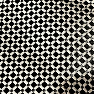 J. Ferrar Herren Krawatte Schwarz Silber Geometrische Diamanten Handarbeit - Bild 1 von 6