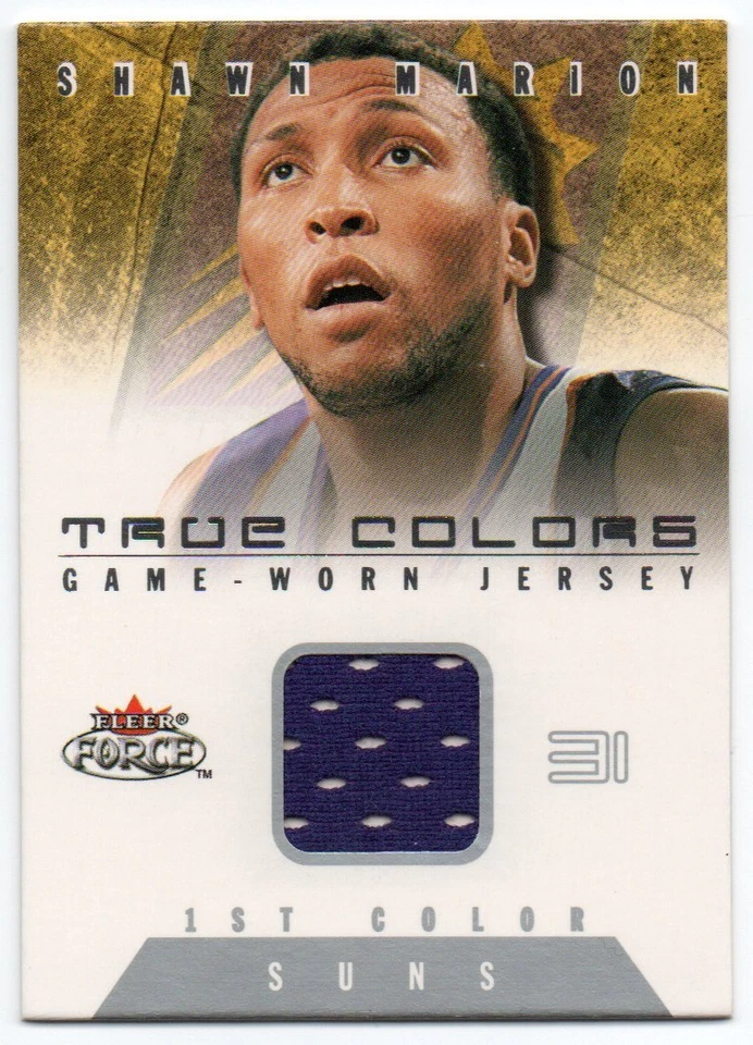 2001-02 Fleer Force True Colors Jerseys TC-SM2 Shawn Marion GU /400 Phoenix Suns - Image 1 of 1