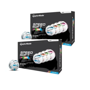 2 Dozen TaylorMade SpeedSoft Ink Golf Balls, Multi Color - Picture 1 of 5
