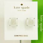 Nwt Kate Spade Semiprecious Square Studs Earring $38 White Silver