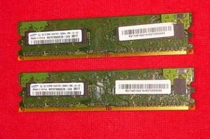 2 x 512MB 1Rx8 PC2-5300U-555-12-ZZ M378T6553EZS-CE6 Memory Samsung - Picture 1 of 5