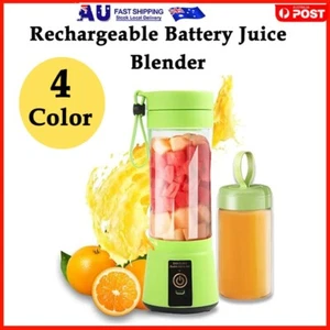 Rechargeable PORTABLE USB ELECTRIC FRUIT JUICER SMOOTHIE BLENDER TRAVEL BOTTLE - Picture 1 of 14