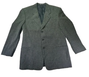 GIORGIO ARMANI Collezioni Houndtooth Gray & Black Blazer Size 44L - Picture 1 of 10