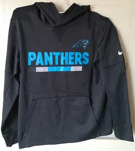 Black Nike Therma-Fit NFL Carolina Panthers Hoodie Jumper ~ Size Youth L 14-16 - Picture 1 of 7