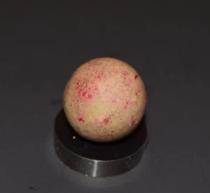⭐Antik Handarbeit 🔴rot gefärbt🔴 gebrannter glasierter Tonmarmor 🚩Shooter Größe 0,875"=7/8 - Bild 1 von 5