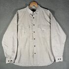 Woolrich Button Up Shirt Plaid White Long Sleeve 2 Pocket Cotton Mens XL