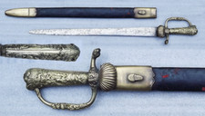 VER RARE SHORT SWORD OF VENNERIE,1740-1760, ANCIEN REGIME, ENGRAVED, ORIGINAL