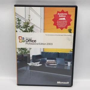 Microsoft Office Professional 2003 Academic Version Install CDs With Key Code - Picture 1 of 11