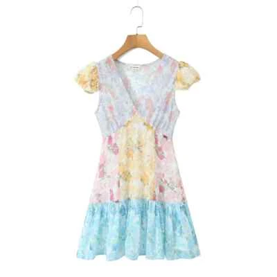 Vestidos boho vintage de playa de fiesta de noche a cuadros tablas de tallas para mujer Foto 1 de 2