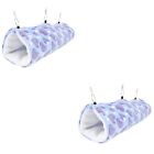 2 Pieces Ferret Hammock Winter Bed House Warm Plush Tunnel Guinea Pig