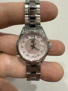 Preowned AMAZING Condition TAG Heuer Carrera Pink MOP Women's Watch WV1417.BA079 - Picture 1 of 5