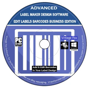 Fabricante de etiquetas avanzado Crear etiquetas de diseño Códigos de barras Edición empresarial CD Rom PC - Imagen 1 de 4