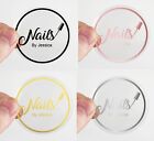Clear round nails by 45 50 65 90mm stickers rose gold silver foil nail art label