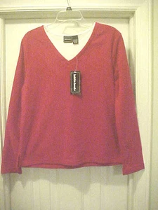 Bobbie Brooks Damen Gr. S einfarbig rot Freizeithemd Langarm Polyester Neu mit Etikett - Bild 1 von 6