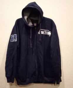 NFL Apparel Seattle Seahawks Thermal Full Zip Hoodie Jacket Size XLARGE - Picture 1 of 7