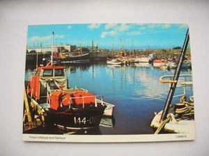 Troon postcard - Lifeboat and Harbour. Near Prestwick, Ayr, Irvine etc. (Dennis) - Picture 1 of 2