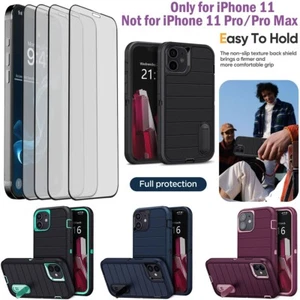 Funda híbrida resistente con soporte/protector de pantalla para Apple iPhone 11 a prueba de golpes - Imagen 1 de 37