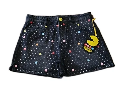 Pantalones Cortos Vaqueros Justice Girl’s Pac-Man Denim Talla 14 Años 80 Embellecidos Nuevos con Etiquetas Foto 1 de 2