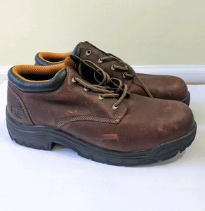 Timberland Pro Powerfit Sicherheitsschuh braun Leder Arbeitsschuh Oxford Größe 14 W - Bild 1 von 9