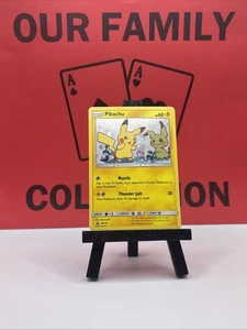 Pikachu SM162 Holo SWIRL Black Star Promo Card Sun & Moon Pokemon TCG 2019 VLP - Picture 1 of 7