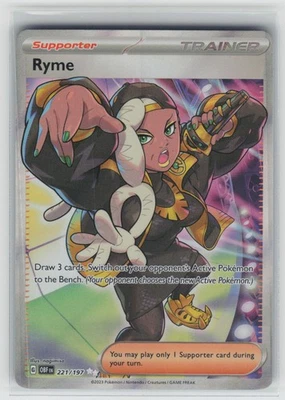 Ryme - Ultra Rare SV03: Obsidian Flames 221/197 NM - Image 1 of 2