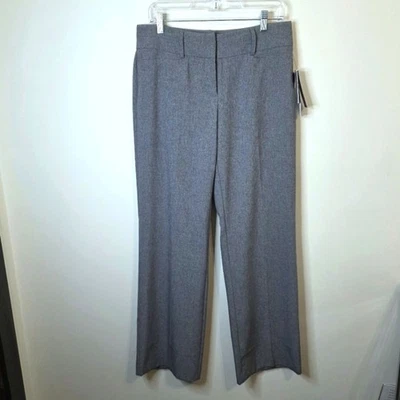 Apt. Pantalones de vestir 9 grises curvilíneos rectos tiro medio talla 8 pequeños Foto 1 de 4