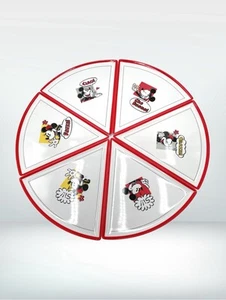 Walt Disney Parks Mickey Minnie Mouse Set 6 Triangle Pizza Serving Plates - Picture 1 of 5