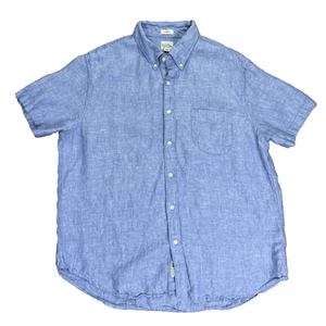 J Crew Baird McNutt Hemd Herren 100% Irish Linen Classic Fit Blau XL Kurzarm - Bild 1 von 10