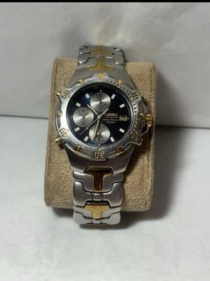 Мужские кварцевые часы с хронографом Seiko Premier 7T04-0AC0 нержавеющая сталь 41 мм - Изображение 1 из 4