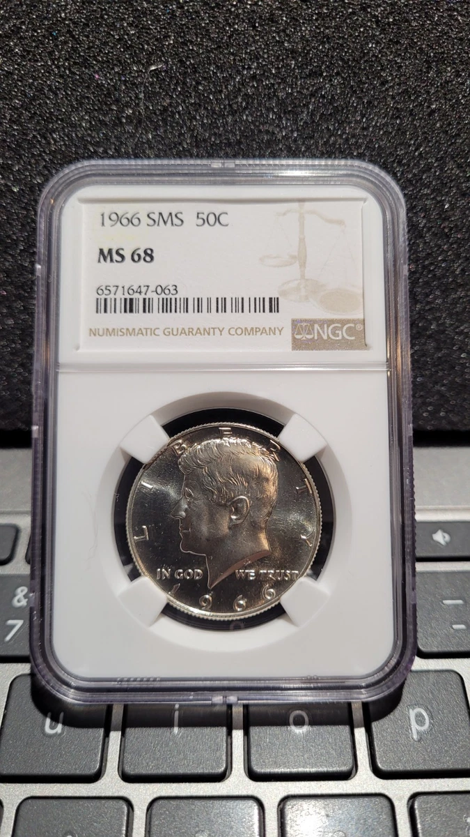 アメリカ 1966年 SMS 50Cent 銀貨 NGC MS68 1966 MS 68 Graded Kennedy US Half Dollars for sale | eBay