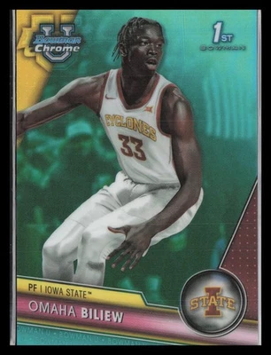 2023-24 Bowman University Chrome #32 Omaha Biliew Aqua Refractor #/299 - Image 1 of 2