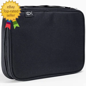 Canvas Bible Case Black Bible Cover for Men and Women for Compact X-Large - Picture 1 of 1