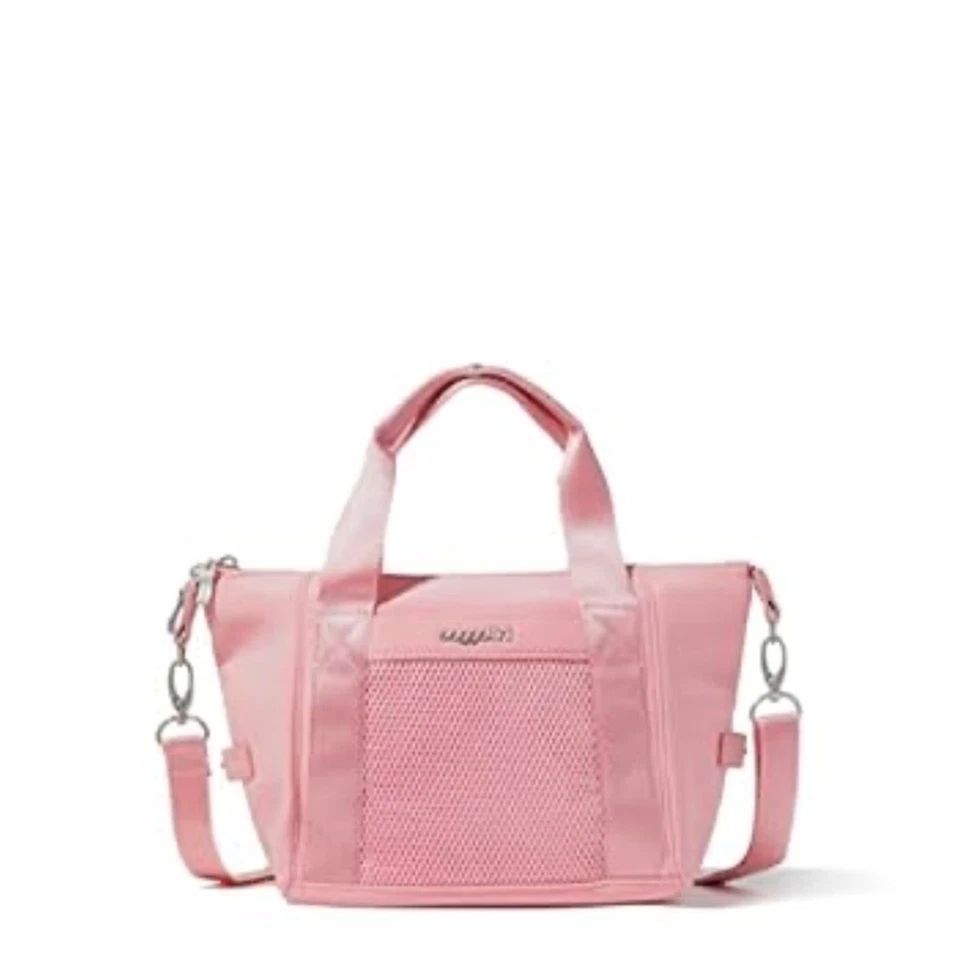 Baggallini Pink All Day Mini Duffel Shoulder/Hand Bag Tote Purse Zip Closure - Image 1 of 4