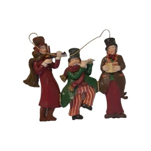  Two Kurt Adler Holly bearies Christmas ornaments three musicians Santa Reindeer - Picture 1 of 10