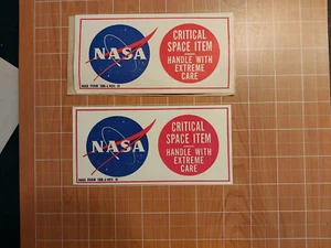 VINTAGE Nasa Real 1967 Decal/Sticker Repro CRITICAL SPACE ITEM small - Picture 1 of 2