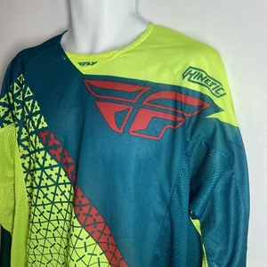 Fly Racing Mens XL Kinetic Trifecta Green Motocross Racing Jersey - Picture 1 of 11