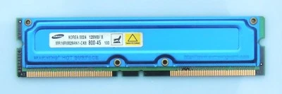 SAMSUNG 128MB MR16R0828AN1-CK8 PC800-45 RAMBUS RAM - 1 Chip - Image 1 of 3